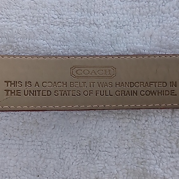 Coach Red Leather Belt with Silver Buckle - Picture 2 of 6